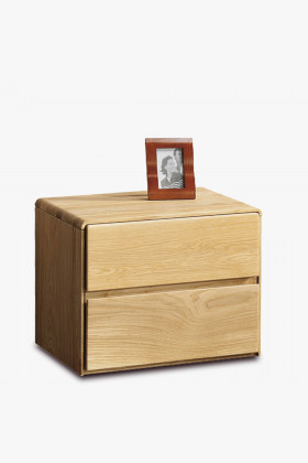 Nachttisch Helsinki aus Eiche natur – moderner Beistelltisch fürs Schlafzimmer